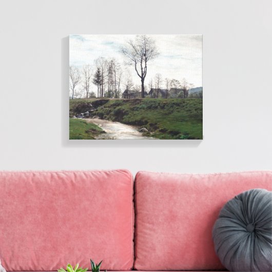 Lentelandschap met een grillige Frantisek Kavan Canvas Afdruk (Insitu (Woonkamer))