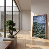 Lentelandschap Normandië op Canvas Poster