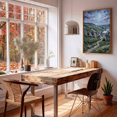 Lentelandschap Normandië op Canvas Poster
