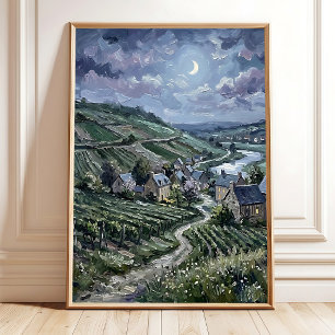 Lentelandschap Normandië op Canvas Poster