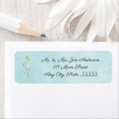 Lentelhoofdletterlabel met witte trouw etiket (Insitu)