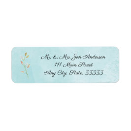 Lentelhoofdletterlabel met witte trouw etiket
