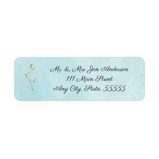 Lentelhoofdletterlabel met witte trouw etiket (Voorkant)