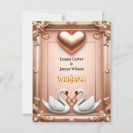 🌺Lentelhuwelijk Met Perzikbloemen 💐 RSVP Kaartje