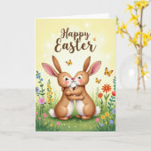 Lenteliefde Konijnenweide Kaart (Gele Bloem)
