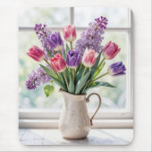 Lentelilacs en tulpenboeket muismat (Voorkant)