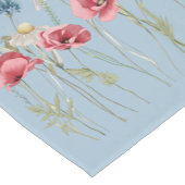 Lentemakbloemen weideblauw korte tafelloper (Hoek)