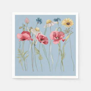 Lentemakbloemen weideblauw servet