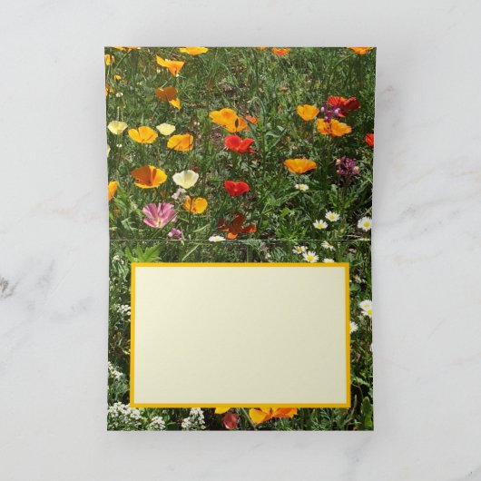 Lentemakkertulpen Oostergeel sinaasappel Bedankkaart (Binnen)