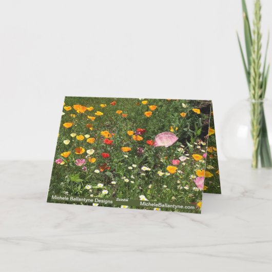 Lentemakkertulpen Oostergeel sinaasappel Bedankkaart (Achterkant)