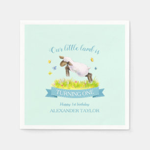 Lentemallam die de schattige eerste verjaardag ove servet