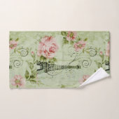 lentemunt roze florale paris eiffeltoren bad handdoek (Handdoek)