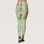  lentemunt roze florale paris eiffeltoren leggings (Achterkant)