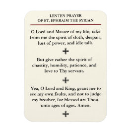 Lenten Prayer van St. Ephraim de Syrische Magneet
