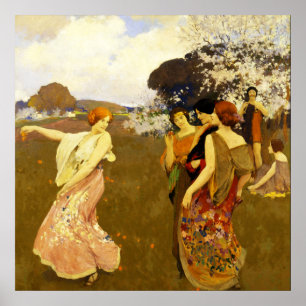 Lentendans, Arthur F. Mathews  Poster