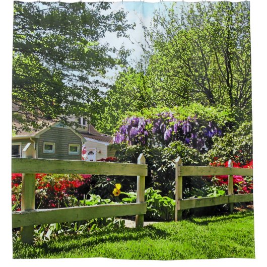Lententuin met Wisteria Douchegordijn (Voorkant)