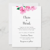 Lententuin. Roze kersbloesem. Modern Wedding Kaart (Voorkant)
