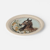 lentepaard papieren bordje (Gekanteld)