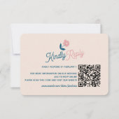 Lentepastel Bloemblaadjes Reactiekaart RSVP Kaartje (Voorkant)