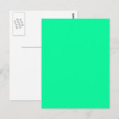Lentepastel Paasgroene, vaste kleurenachtergrond Briefkaart (Voorkant / Achterkant)