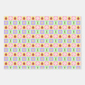 Lentepatches met papierverzameling inpakpapier vel (Voorkant)