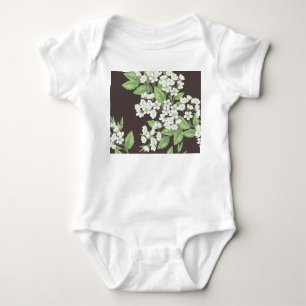 Lentepatroon, groene takken naadloos. romper