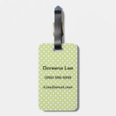 Lentepatroon met witte haarpunten bagagelabel (Achterkant verticaal)