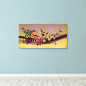 Lentepestraalvormig doek canvas afdruk (Insitu (Houten vloer))