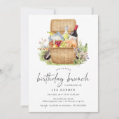 lentepicknick | Schattigee Floral Birthday Brunch Kaart (Voorkant)