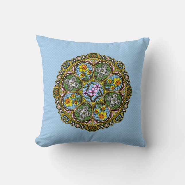 Lentepillow met Art Nouveau Kussen (Voorkant)