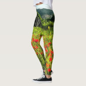 Lentepoppies Meadow en Mountain Landscape Leggings (Links)