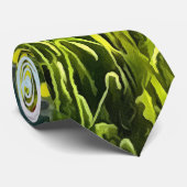 Lentepoppies Meadow en Mountain Landscape Stropdas (Opgerold)