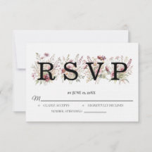 Lentere bruiloft RSVP kaart