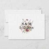 Lentere bruiloft RSVP kaart (Achterkant)