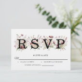 Lentere bruiloft RSVP kaart (Staand voorkant)