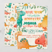 Lentere dinosaur kaart (Voorkant / Achterkant)