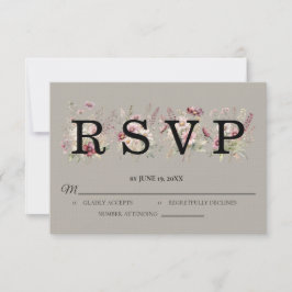 Lentere Florale Trouw RSVP kaart