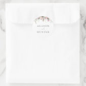 Lentere Monogramzegel Ronde Sticker (Tas)