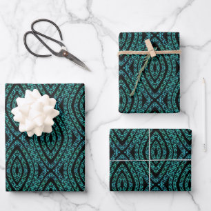 Lentereces laat turquoise gekleurd kunstontwerp ac inpakpapier vel