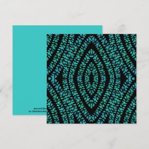 Lentereces laat turquoise gekleurd kunstontwerp ac kaart