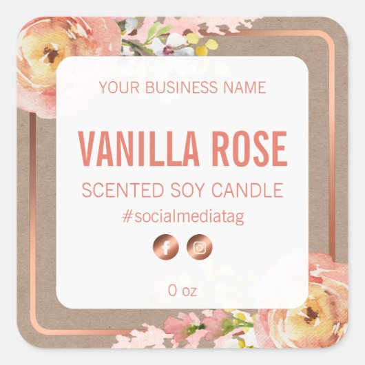  lenteregelingen productetiketten vierkante sticker (Voorkant)