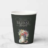 Lenteregen Bloemen Vaas Bruids Bruiloft Papieren Bekers (Voorkant)