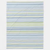 Lenteregen en Tropisch Blauw Gestreepte Fleece Deken (Voorkant)
