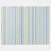 Lenteregen en Tropisch Blauw Gestreepte Fleece Deken (Voorkant (Horizontaal))