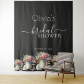 Lenteregen Romantische Bloemen Vaas Bruidsfeest Wandkleed (In situ)