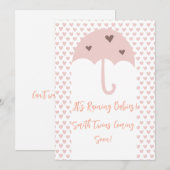 Lenteregen Tweeling Zwangerschapsaankondiging Kaart (Voorkant / Achterkant)