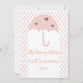Lenteregen Tweeling Zwangerschapsaankondiging Kaart