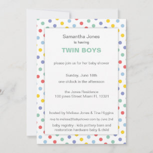 Lenteregenboog Stippenpatroon Baby Shower Kaart