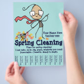 Lentereinigingsactie. Tuinonderhoud reclamefolder Flyer (Hand)