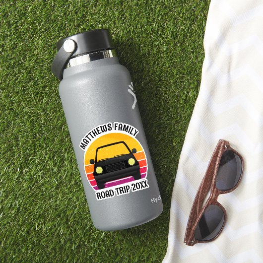 Lentereis Wegrit Zonsondergang Aangepaste Laptop Sticker (HydroFlask Insitu)